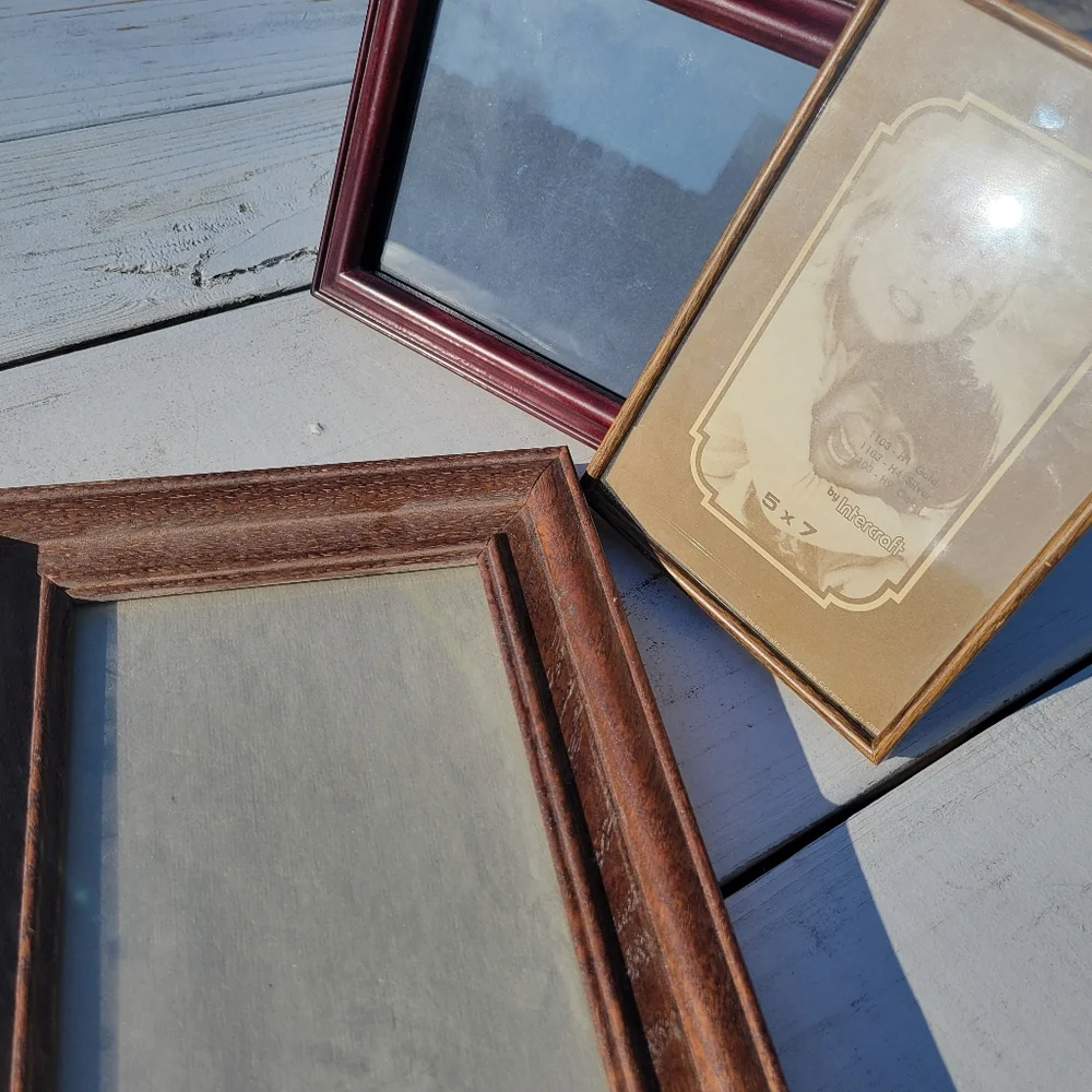 Picture Frame Bundle ~ 3 Frames Wood & Metal ~ Fetco ~ 1 Vintage FINAL PRICE!